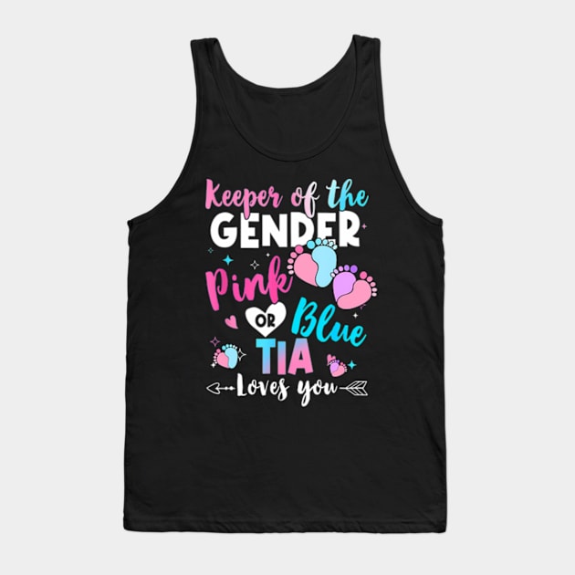 Keeper of the Gender Tia Loves You Gender Reveal Tank Top by Eduardo
